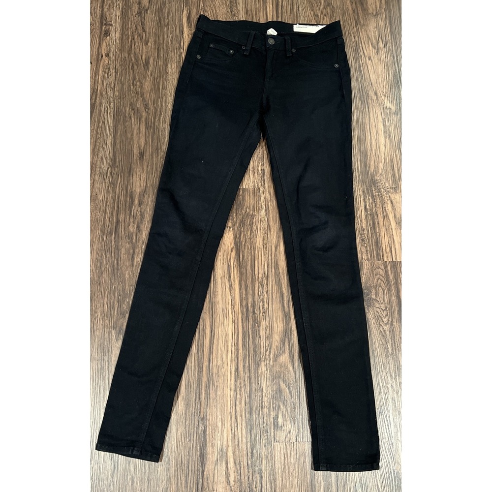 Rag & Bone For Nordstrom Jean Womens High Rise Skinny Leggings Black Cotton 26